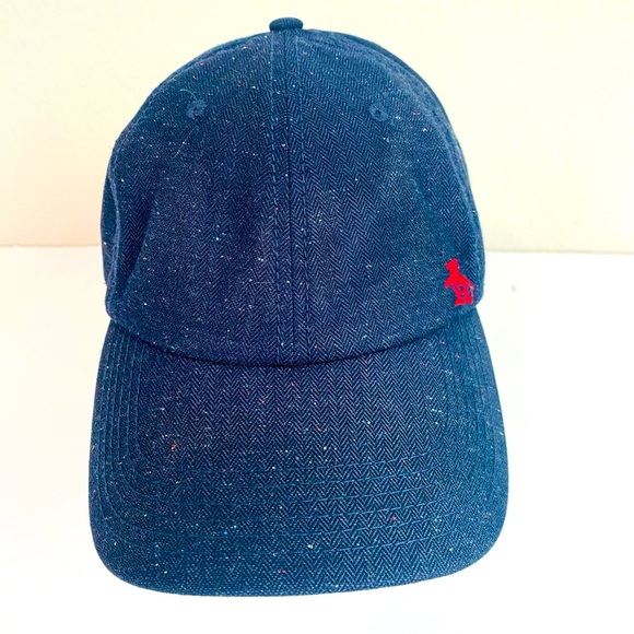 Original Penguin Navy Flecked Herringbone Baseball Cap OS - Picture 4 of 5